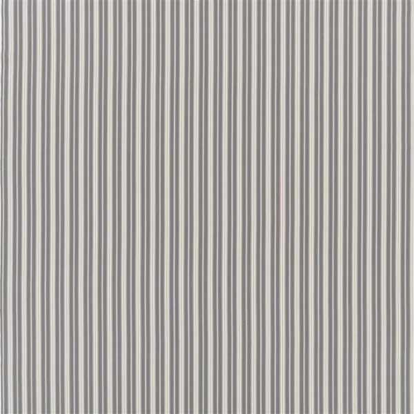 Conduit Stripe Fabric - Charcoal by black-grey striped cotton fabric from Designers Guild