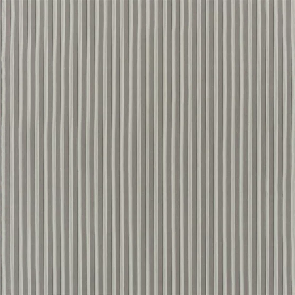 Albemarle Stripe Fabric - Charcoal by black-grey striped cotton fabric from Designers Guild