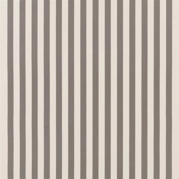 Berkeley Stripe Fabric - Charcoal by black-grey striped cotton fabric from Designers Guild