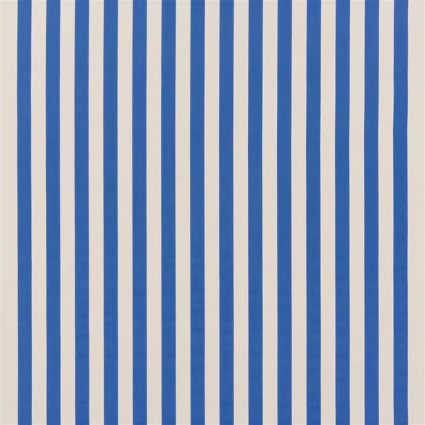Berkeley Stripe Fabric - Cobalt by blue striped cotton fabric from Designers Guild