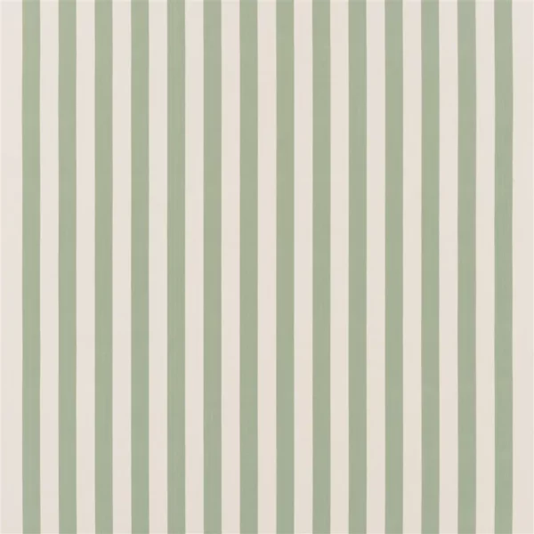 Berkeley Stripe Fabric - Celadon by green striped cotton fabric from Designers Guild