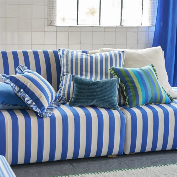 Berkeley Stripe Fabric - Charcoal by Berkeley Stripe Fabric - Charcoal from