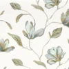 green botanical embroideried fabric from Camengo