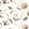 green botanical embroideried fabric from Camengo