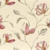 pink botanical embroideried fabric from Camengo