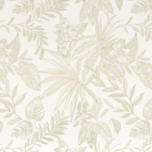 neutral botanical embroideried fabric from Camengo