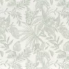 blue botanical embroideried fabric from Camengo