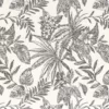 white botanical embroideried fabric from Camengo