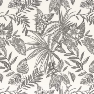 white botanical embroideried fabric from Camengo