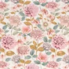pink botanical linen fabric from Camengo