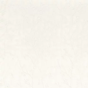 white botanical embroideried fabric from Camengo