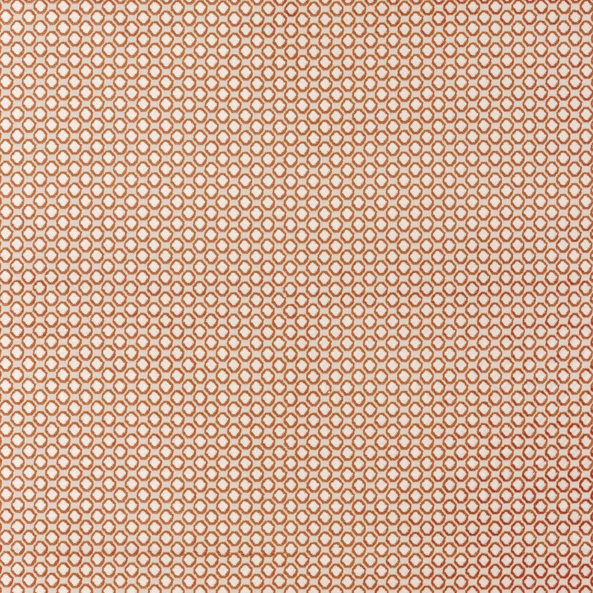 Valentine Fabric - Cuivre by orange spotted jacquard fabric from Camengo