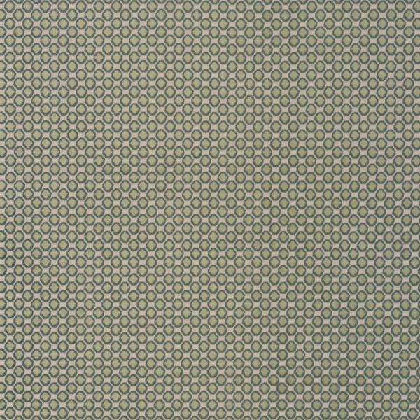 Valentine Fabric - Givre by green spotted jacquard fabric from Camengo