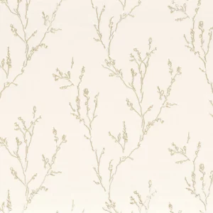 neutral botanical embroideried fabric from Camengo