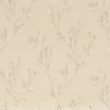 neutral botanical embroideried fabric from Camengo