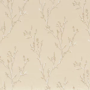 neutral botanical embroideried fabric from Camengo