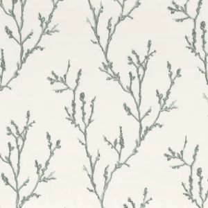 blue botanical embroideried fabric from Camengo