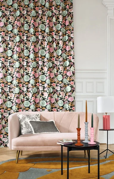 Antoinette Fabric - Noir by Antoinette Fabric - Noir from