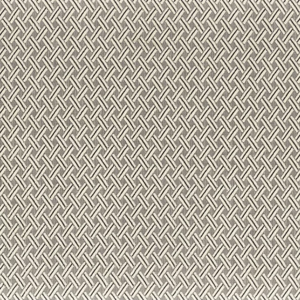 Cannage Fabric - Black And White by black-grey geometric woven fabric from Camengo