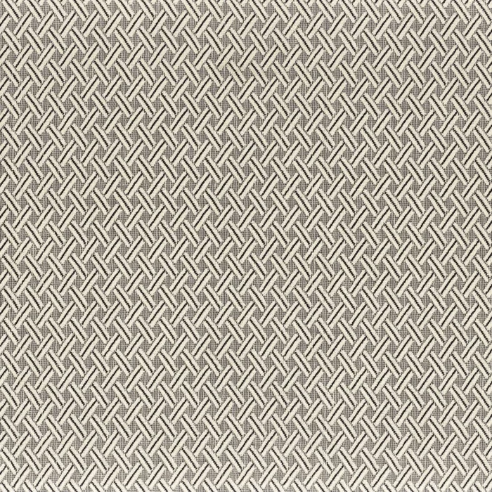 Cannage Fabric - Black And White swatch