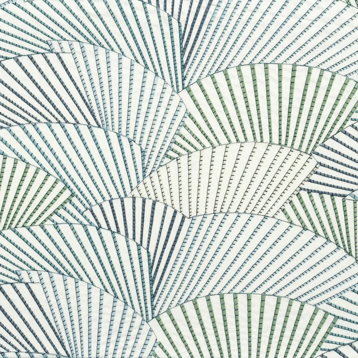 blue retro embroideried fabric from Camengo