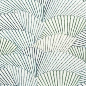 blue retro embroideried fabric from Camengo