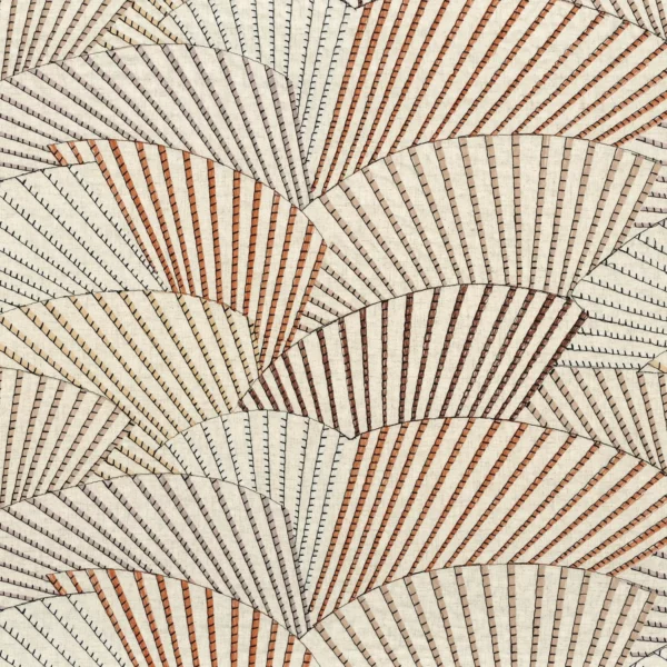 multicolour retro embroideried fabric from Camengo