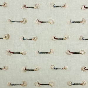 white misc embroideried fabric from Fibre Naturelle