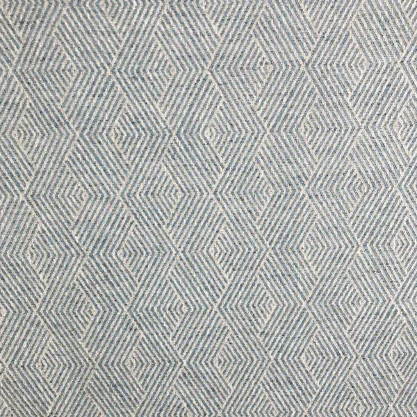 Porto Fabric - Blue by blue geometric woven fabric from Fibre Naturelle