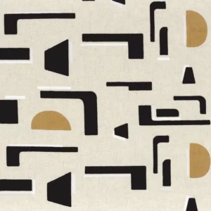 black-grey misc embroideried fabric from Camengo