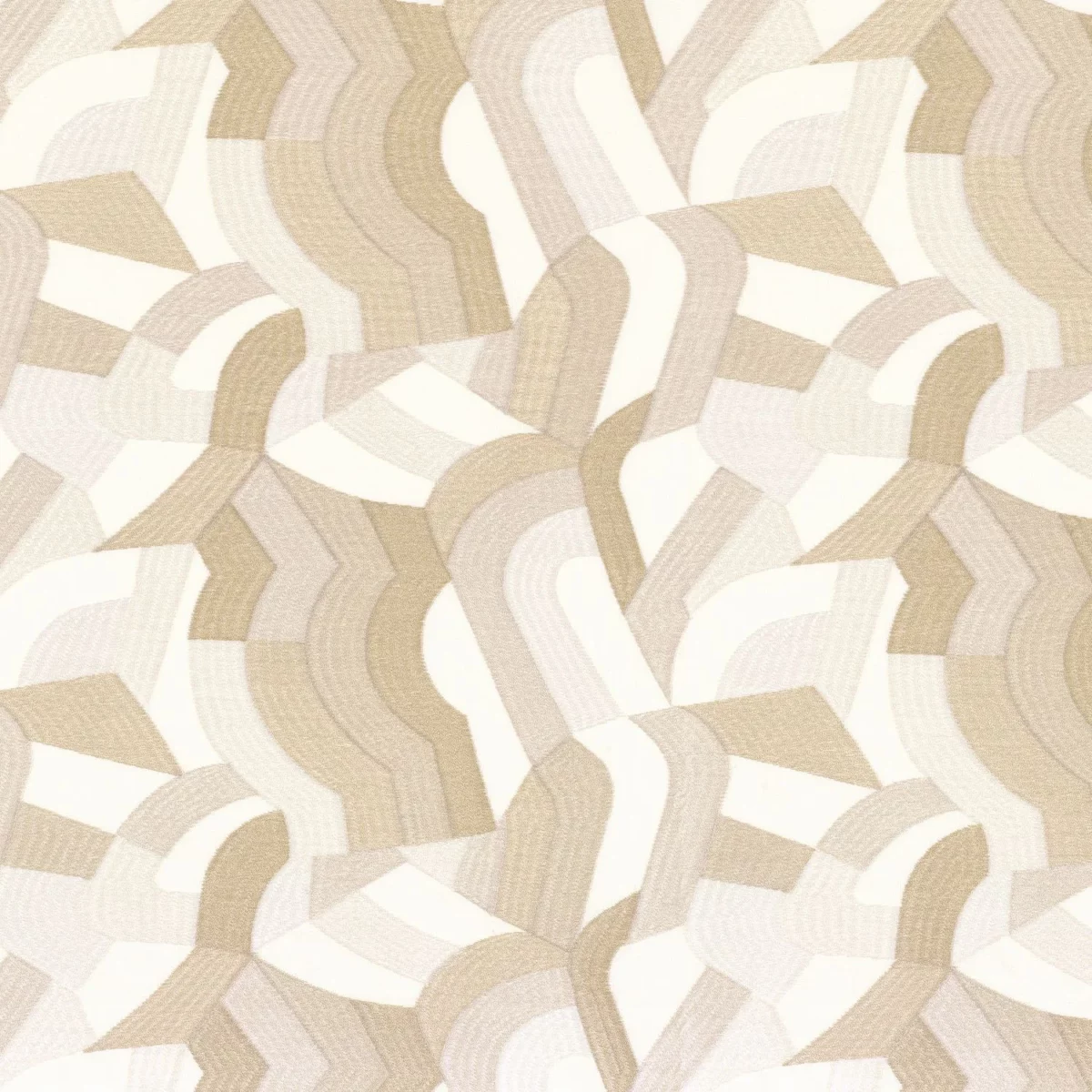 neutral retro embroideried fabric from Camengo