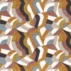 multicolour retro embroideried fabric from Camengo