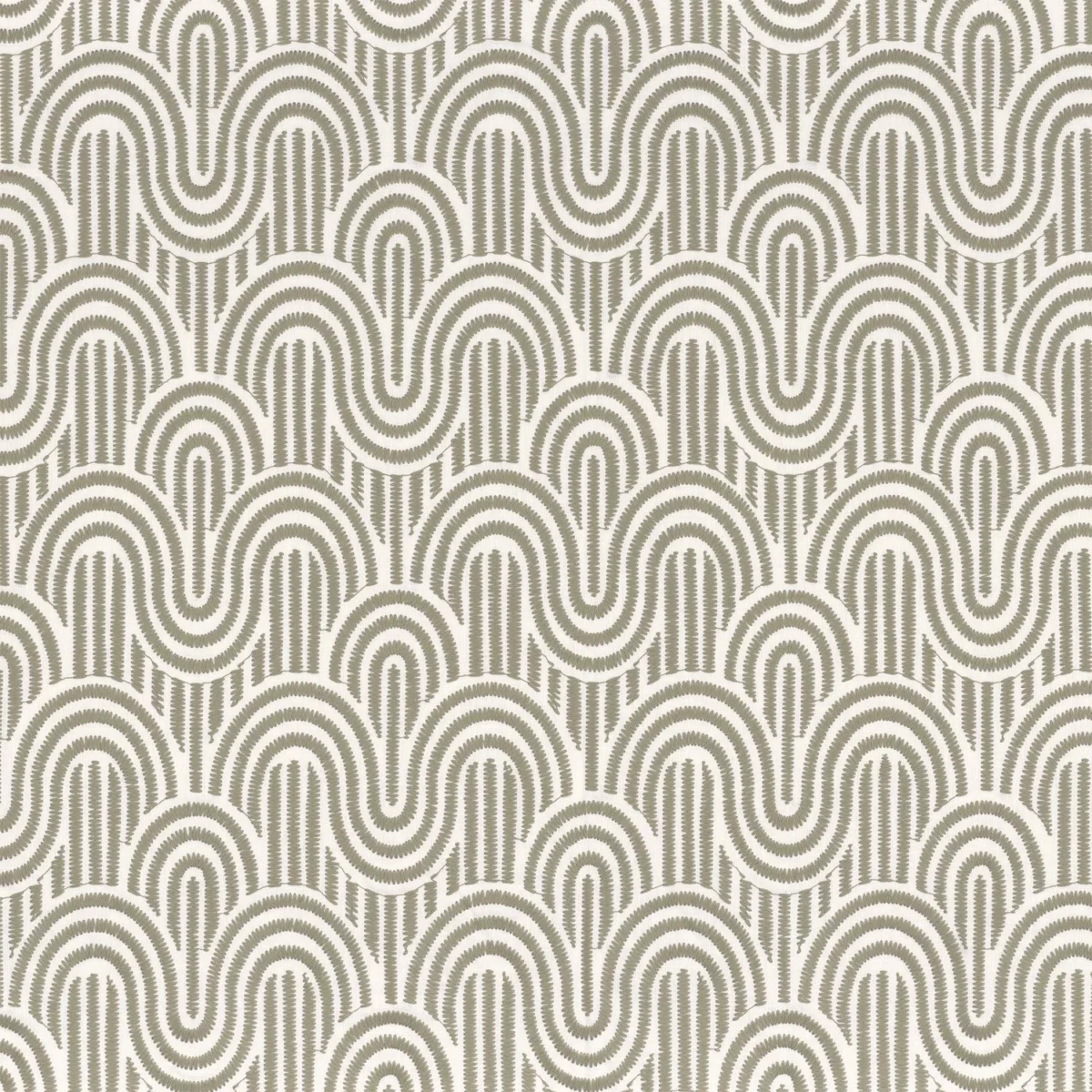 black-grey retro embroideried fabric from Camengo