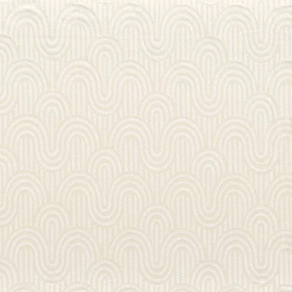 Adagio Fabric - Lin by white retro embroideried fabric from Camengo