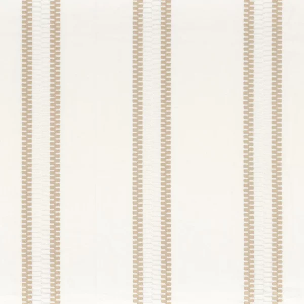 Intermede Fabric - Lin by neutral striped embroideried fabric from Camengo
