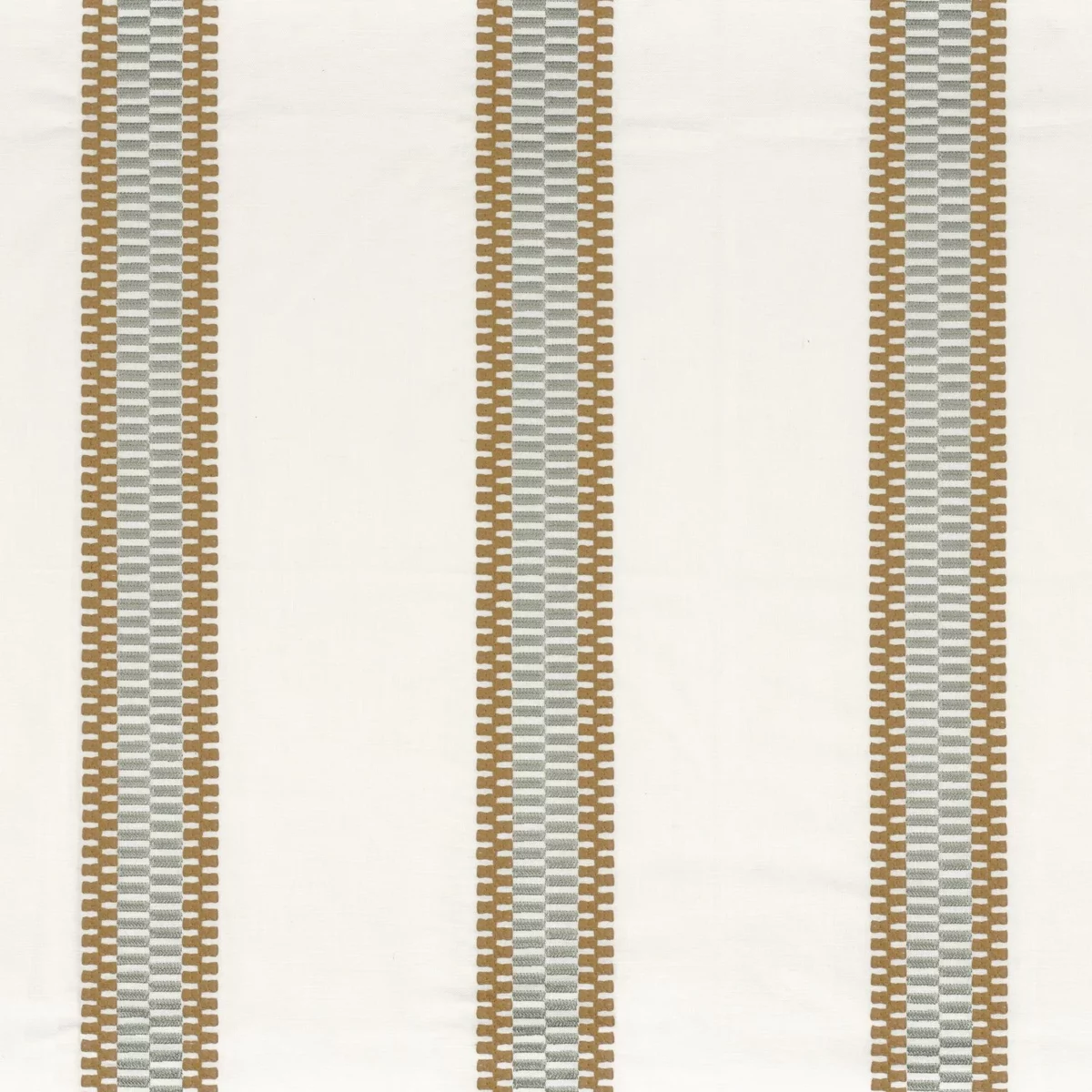Intermede Fabric - Horizon by blue striped embroideried fabric from Camengo
