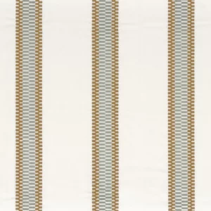 blue striped embroideried fabric from Camengo