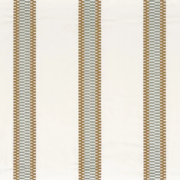 Intermede Fabric - Horizon by blue striped embroideried fabric from Camengo
