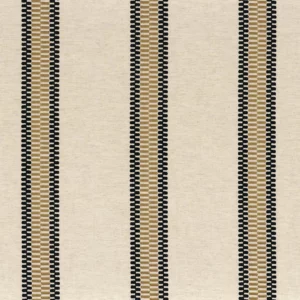 brown striped embroideried fabric from Camengo