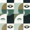 green misc printed fabric from Camengo
