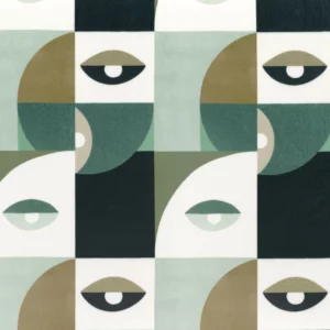 green misc printed fabric from Camengo