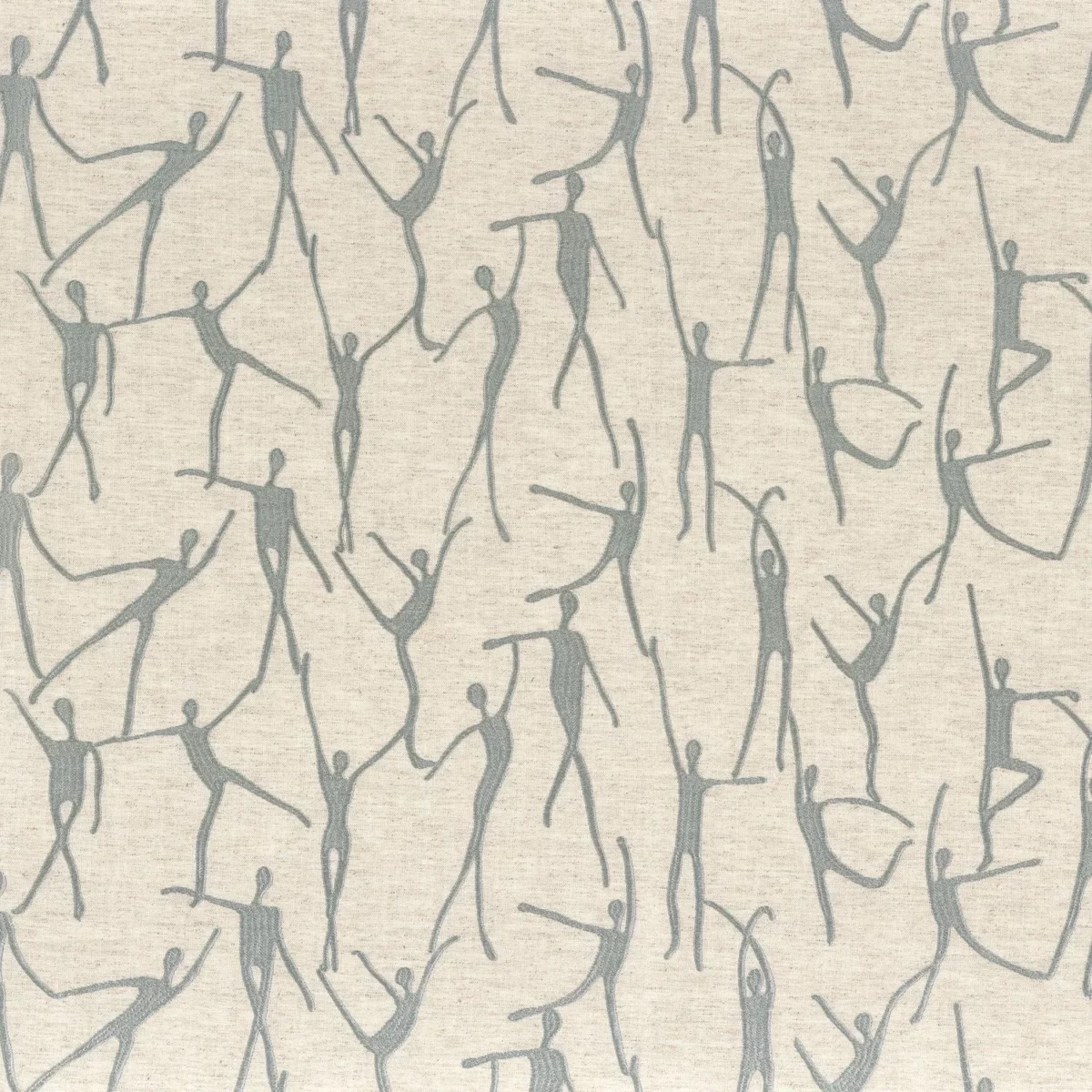 Choregraphie Fabric - Horizon by black-grey misc embroideried fabric from Camengo
