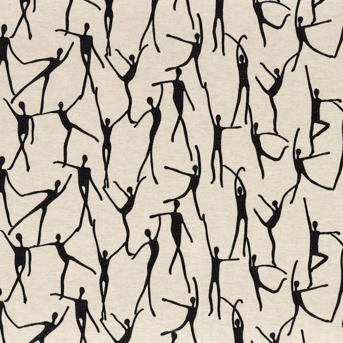 black-grey misc embroideried fabric from Camengo