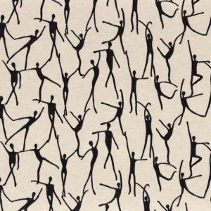 black-grey misc embroideried fabric from Camengo