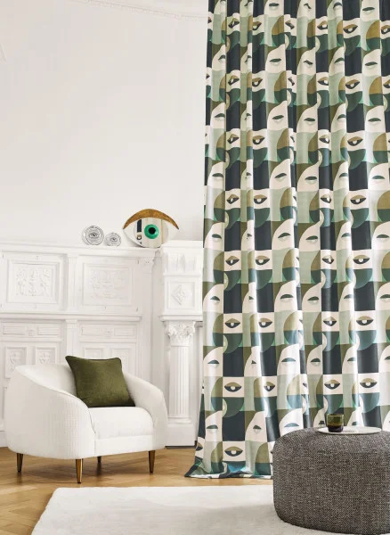 Clin D Oeil Fabric - Vert by Clin D Oeil Fabric - Vert from