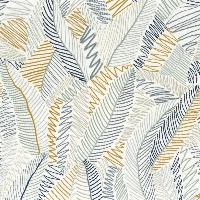 Fogliame Fabric - Azur swatch