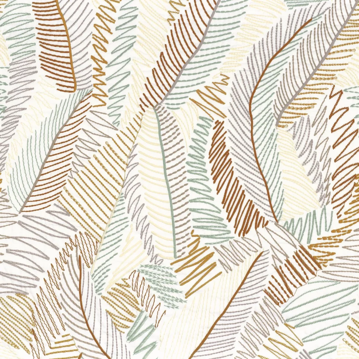 brown contemporary embroideried fabric from Camengo