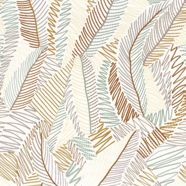 brown contemporary embroideried fabric from Camengo