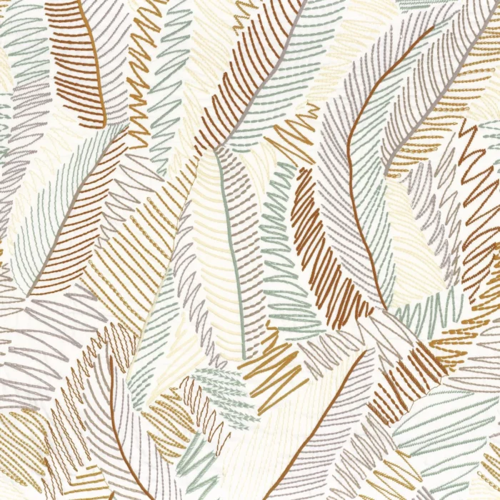 Fogliame Fabric - Terracota swatch