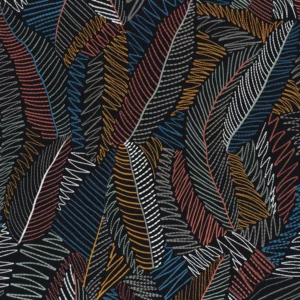 multicolour contemporary embroideried fabric from Camengo